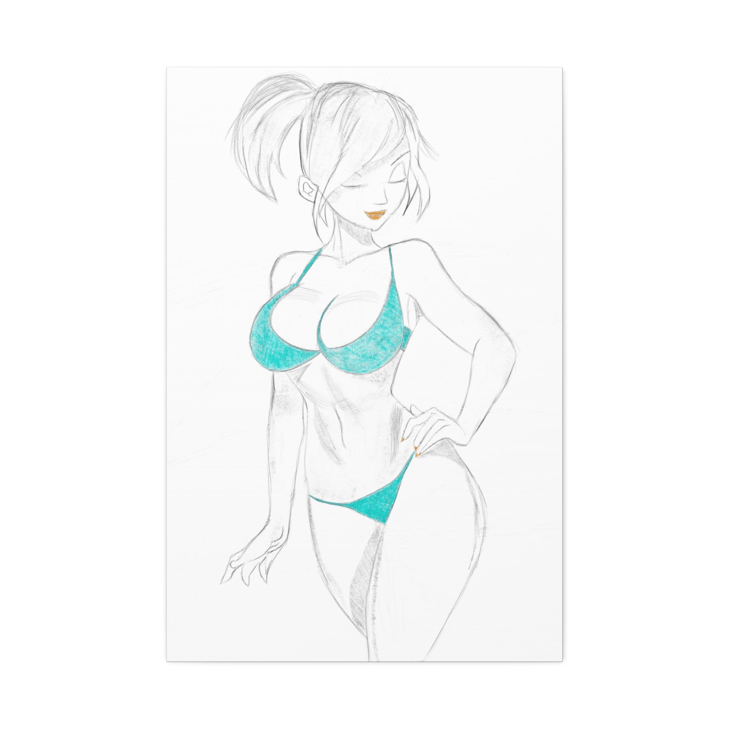Bikini Girl Gloss Canvas